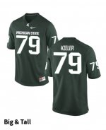 Men's Michigan State Spartans NCAA #79 Kodi Kieler Green Authentic Nike Big & Tall Stitched College Football Jersey KZ32O14HM